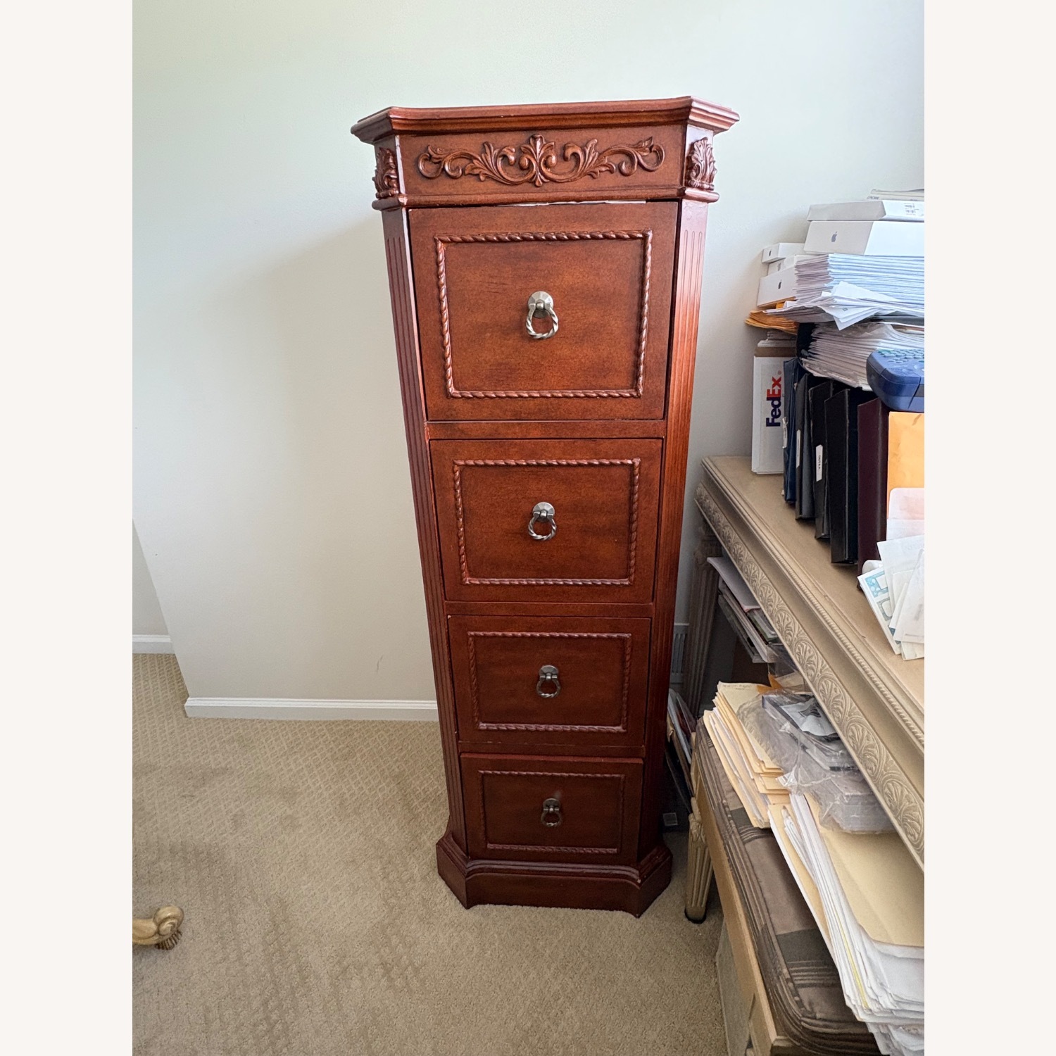 4 Drawer Decorative Filing Cabinet - image-1