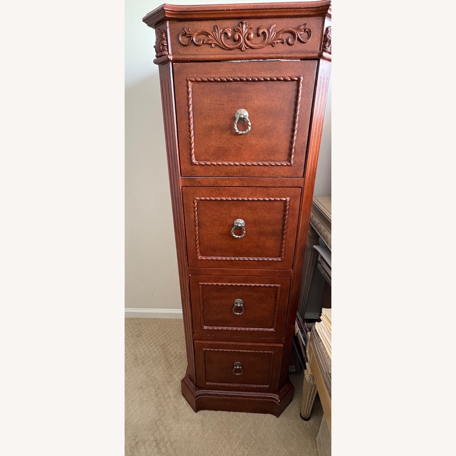 4 Drawer Decorative Filing Cabinet - image-4