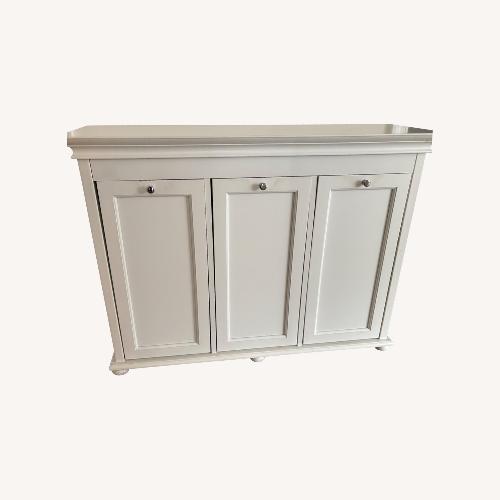 Used 3 Bin Wooden Laundry Hanper for sale on AptDeco