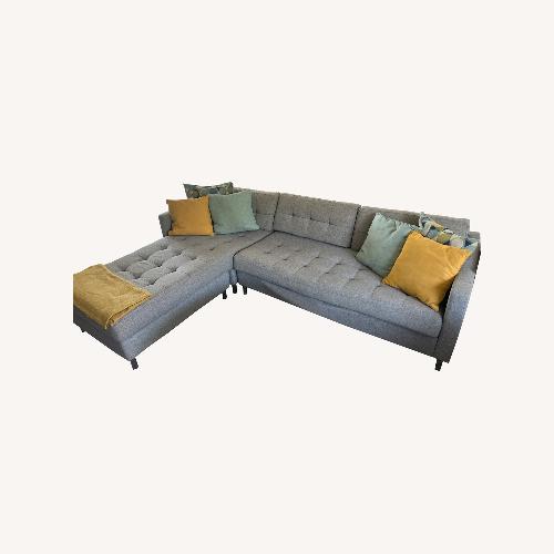 Used CB2 Ditto II Grey Sectional Sofa for sale on AptDeco