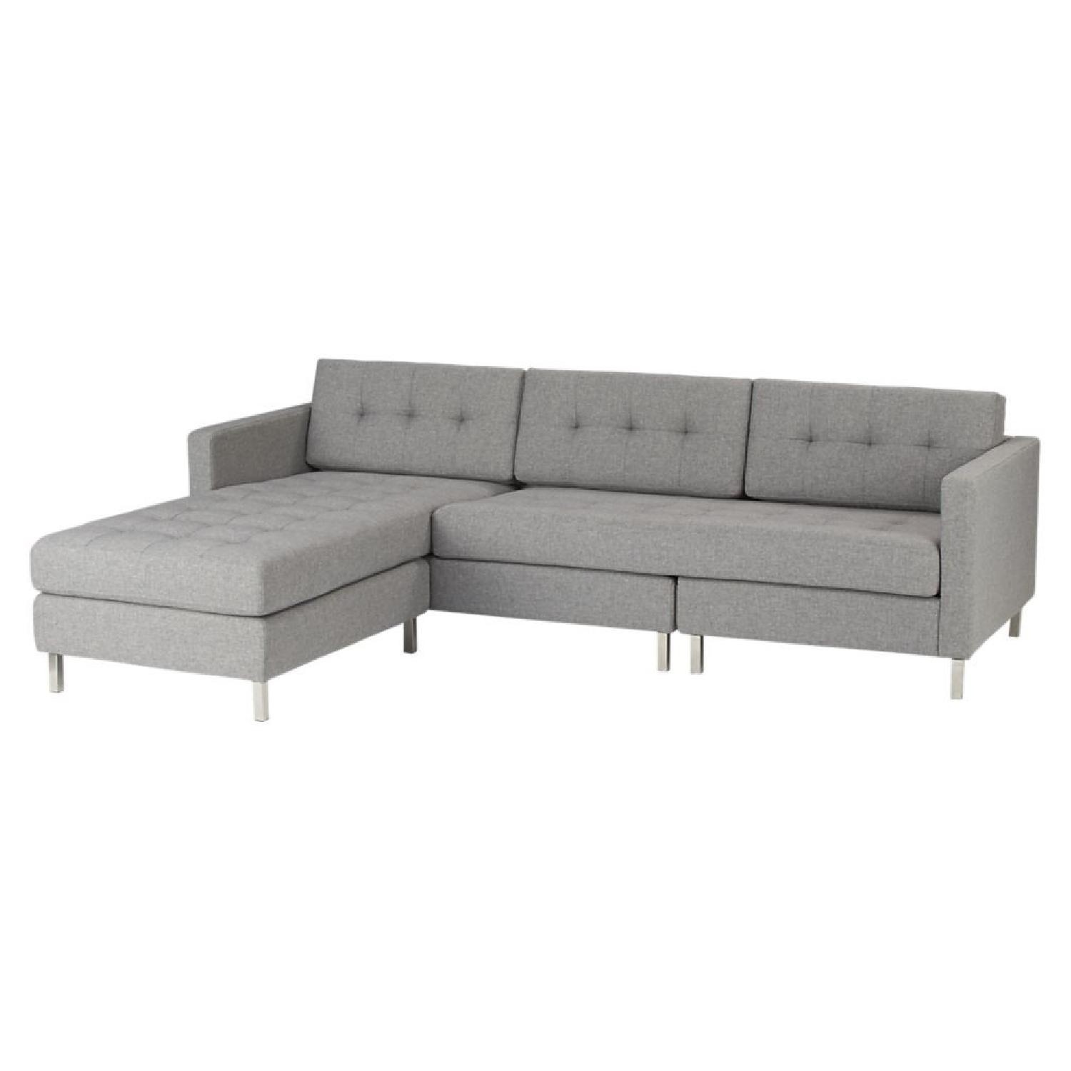 CB2 Ditto II Grey Sectional Sofa - image-6