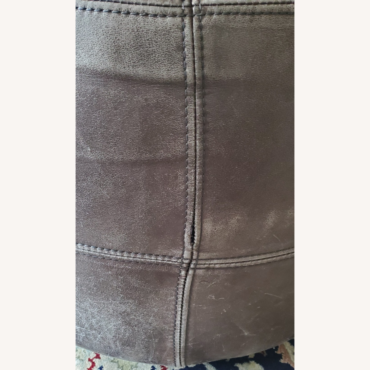 Thomasville 2003 Oval Leather Ottoman  - image-14