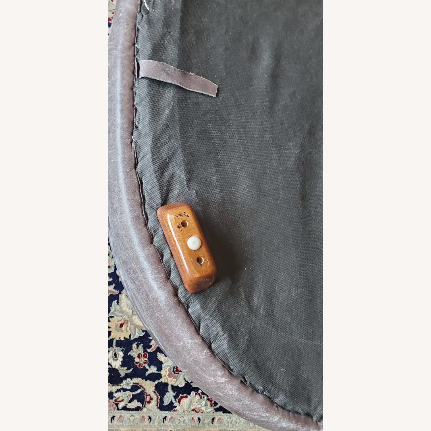 Thomasville 2003 Oval Leather Ottoman  - image-10