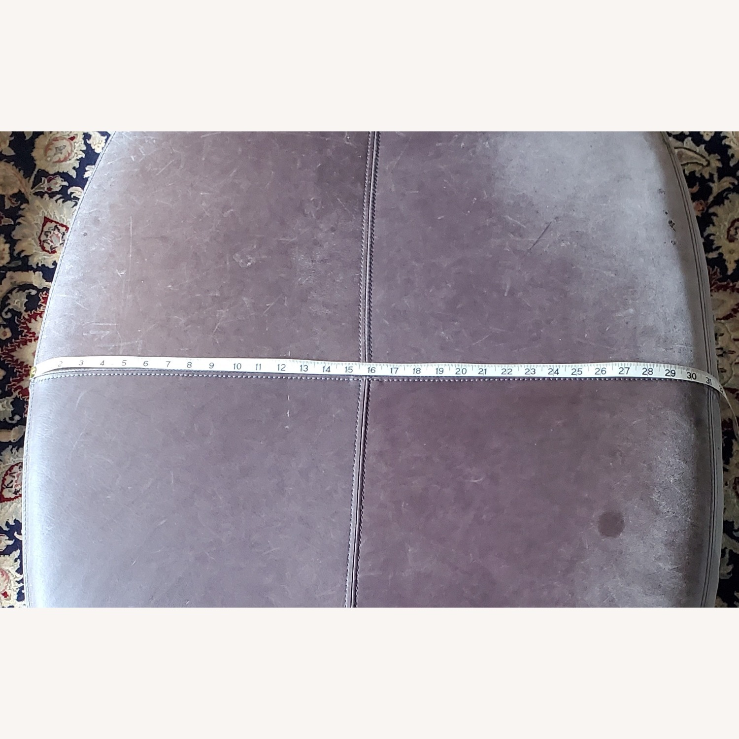 Thomasville 2003 Oval Leather Ottoman  - image-13