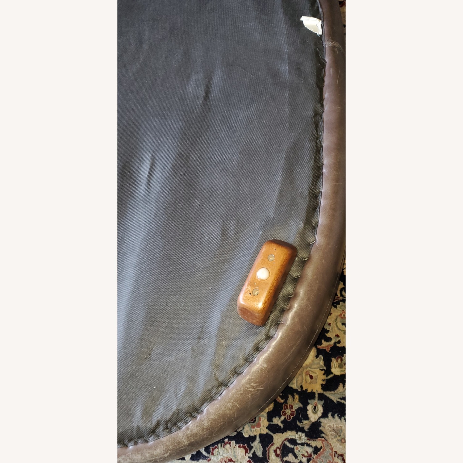 Thomasville 2003 Oval Leather Ottoman  - image-9