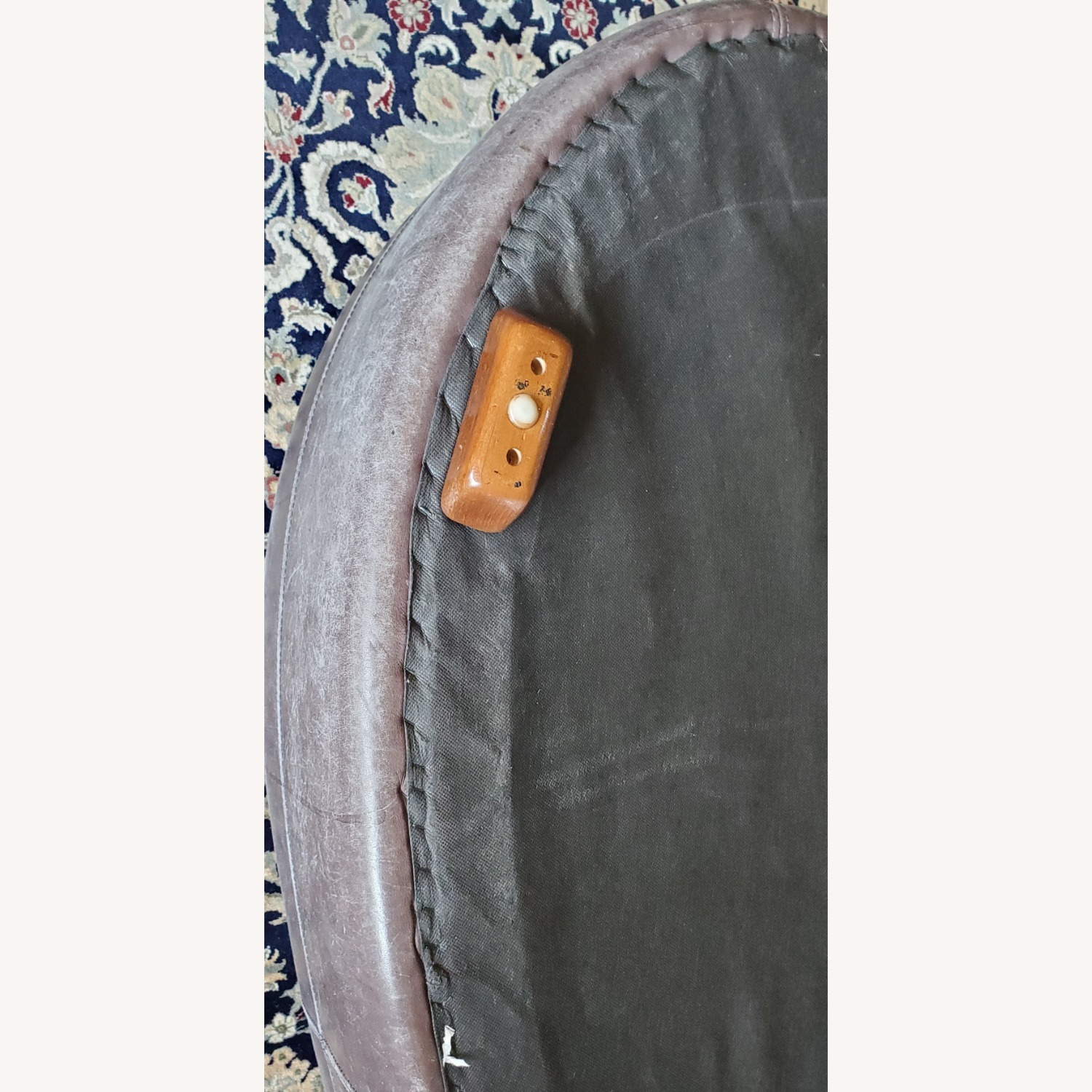 Thomasville 2003 Oval Leather Ottoman  - image-11