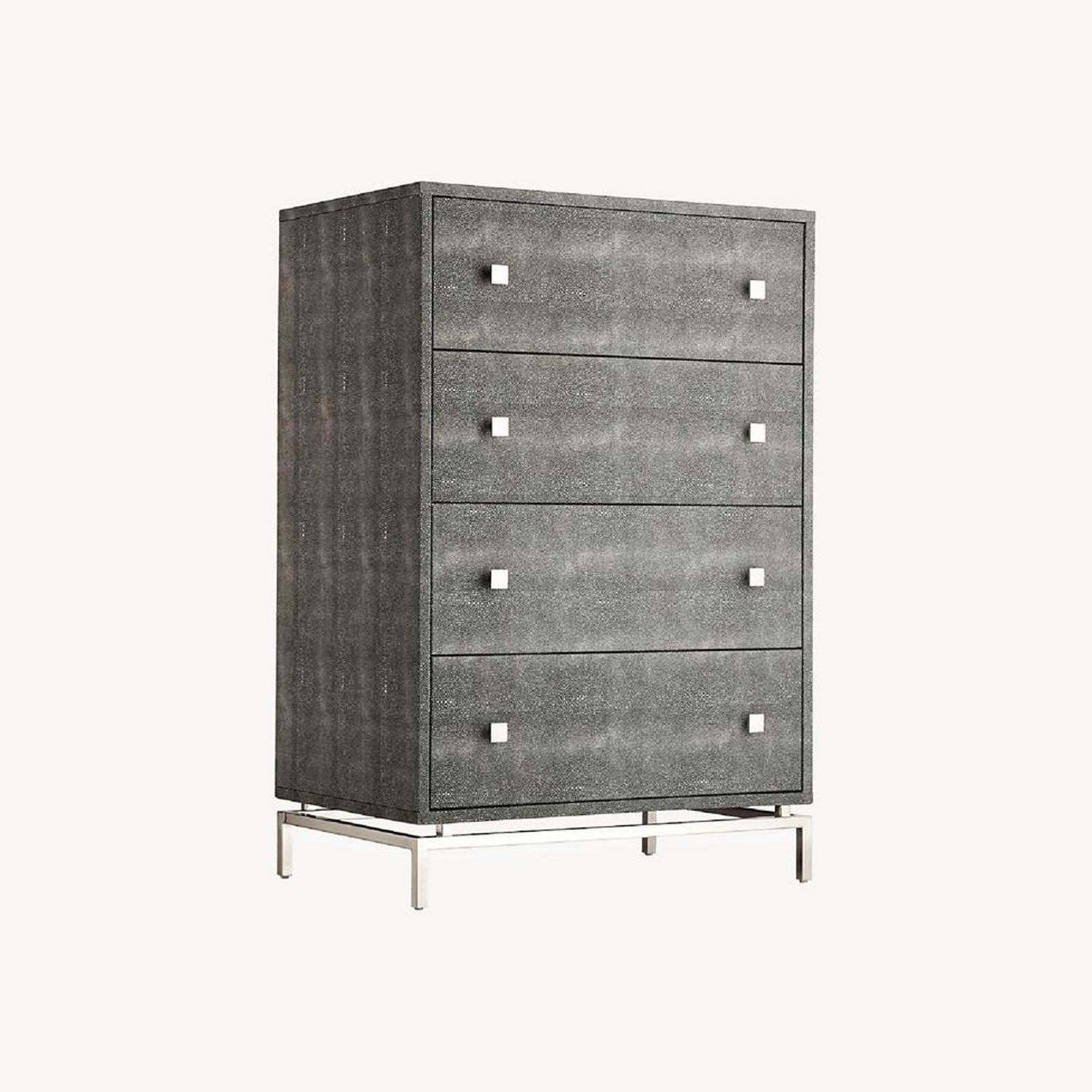 CB2 Shagreen Embossed Tall Chest - image-0