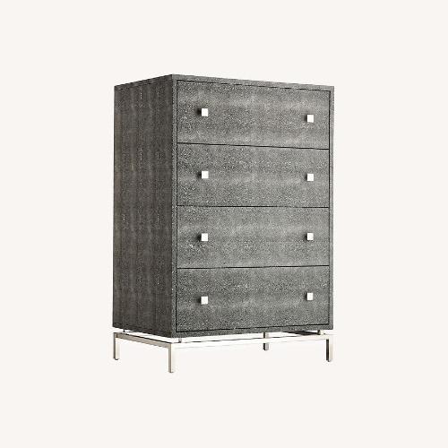 Used CB2 Shagreen Embossed Tall Chest for sale on AptDeco