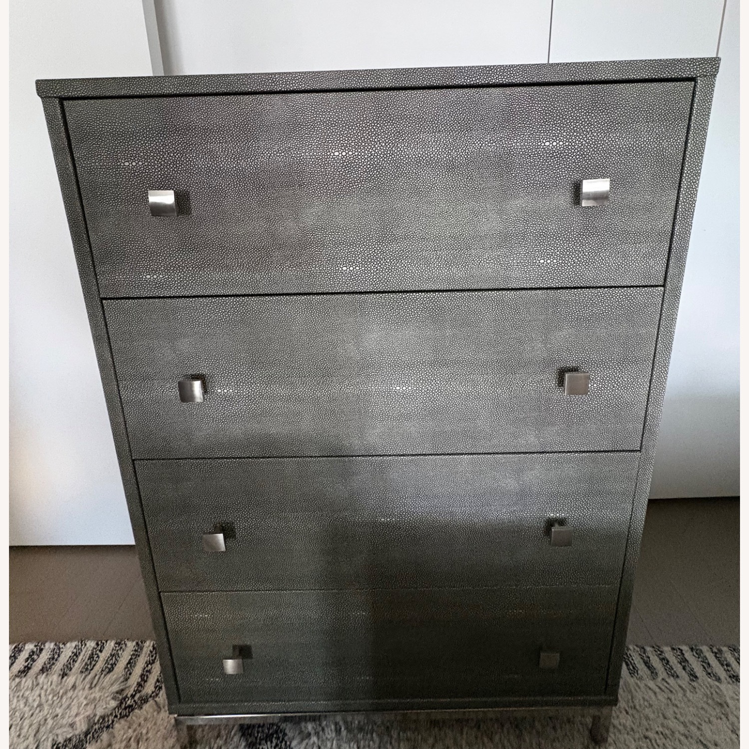 CB2 Shagreen Embossed Tall Chest - image-1