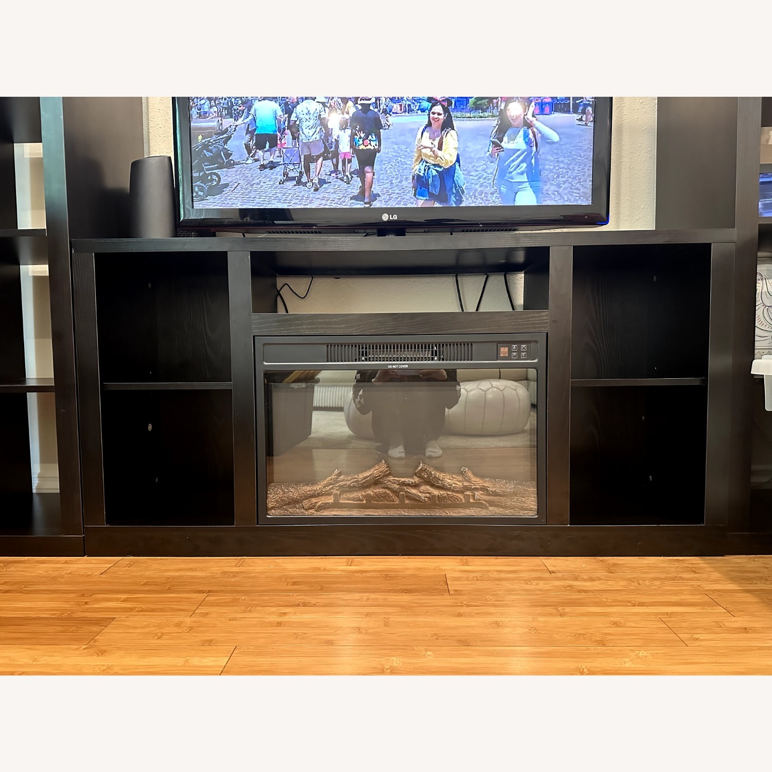 TV Media Console with Electric Fireplace - image-1