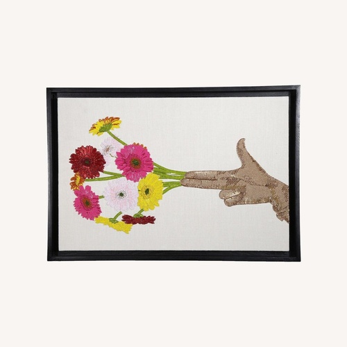 Used Jonathan Adler Beaded Flower Gun Wall Art for sale on AptDeco