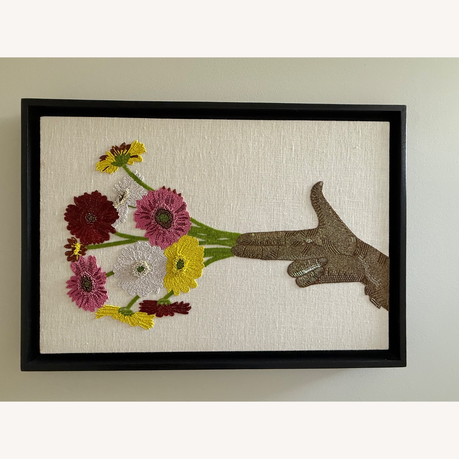 Jonathan Adler Beaded Flower Gun Wall Art - image-1
