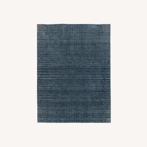 Used West Elm Graduated Dot Wool Rug (Navy Blue) for sale on AptDeco
