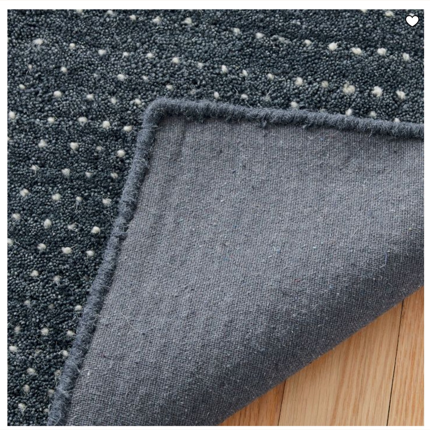 West Elm Graduated Dot Wool Rug (Navy Blue) - image-2