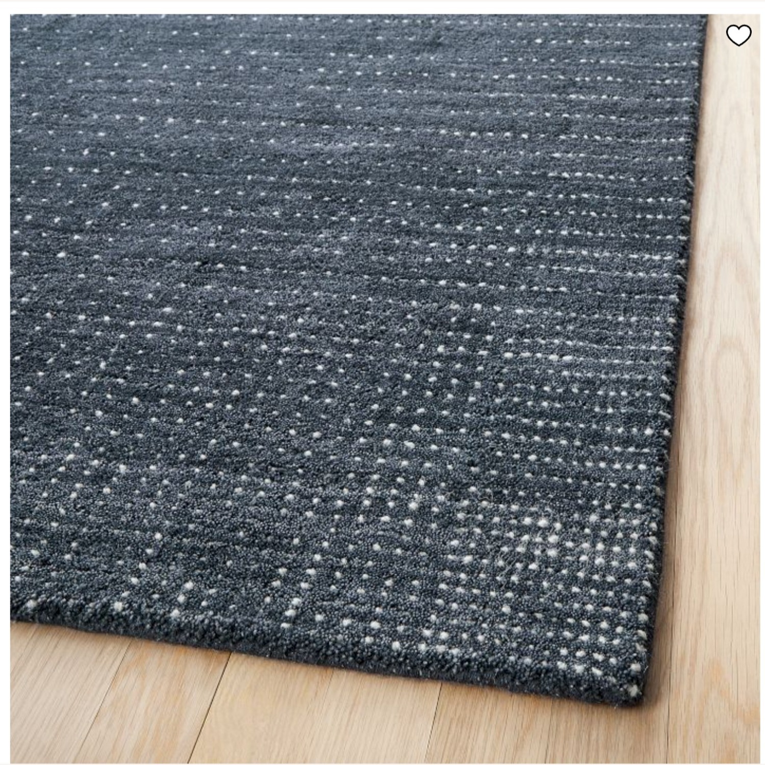West Elm Graduated Dot Wool Rug (Navy Blue) - image-3