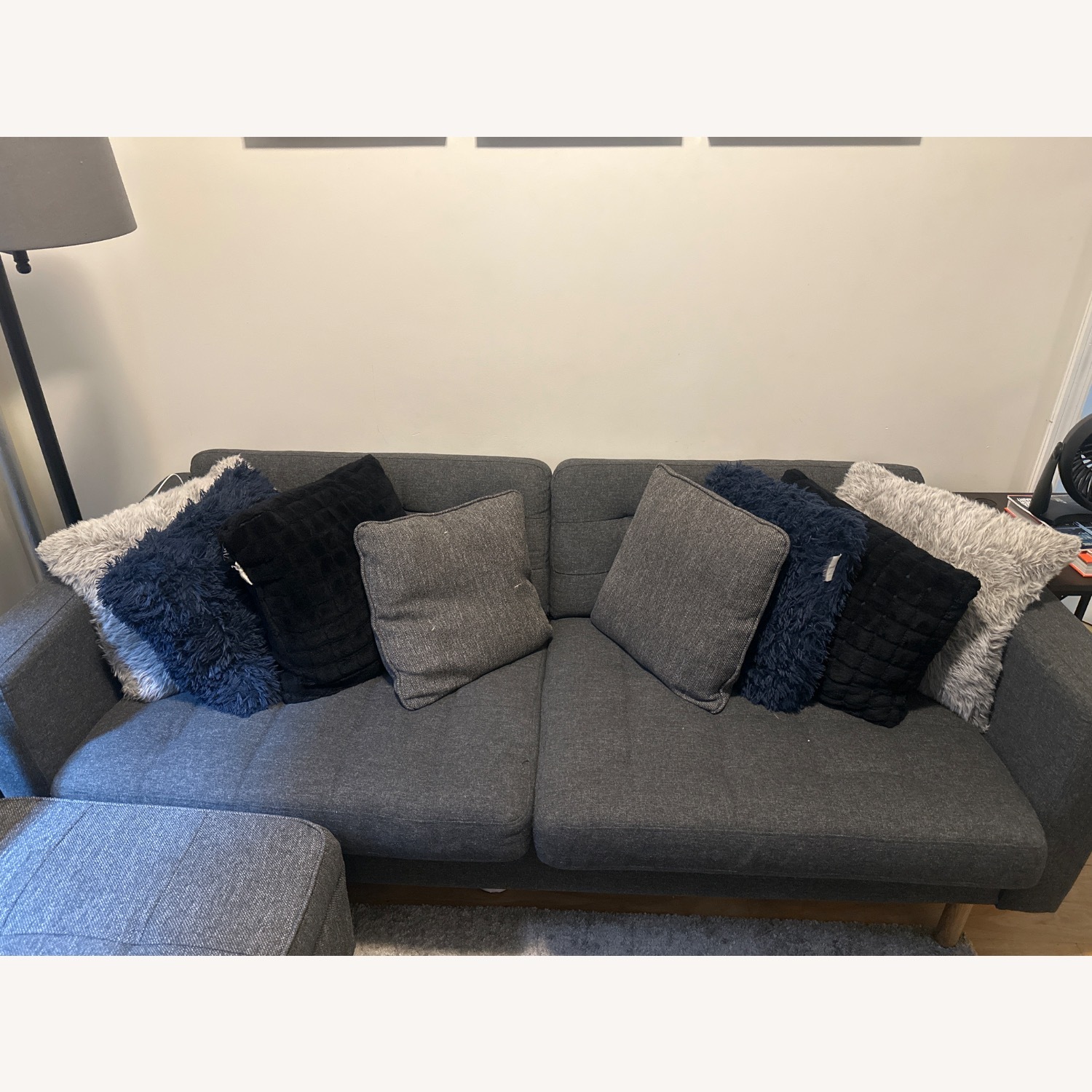 IKEA MORABO Dark Grey Sofa - image-1