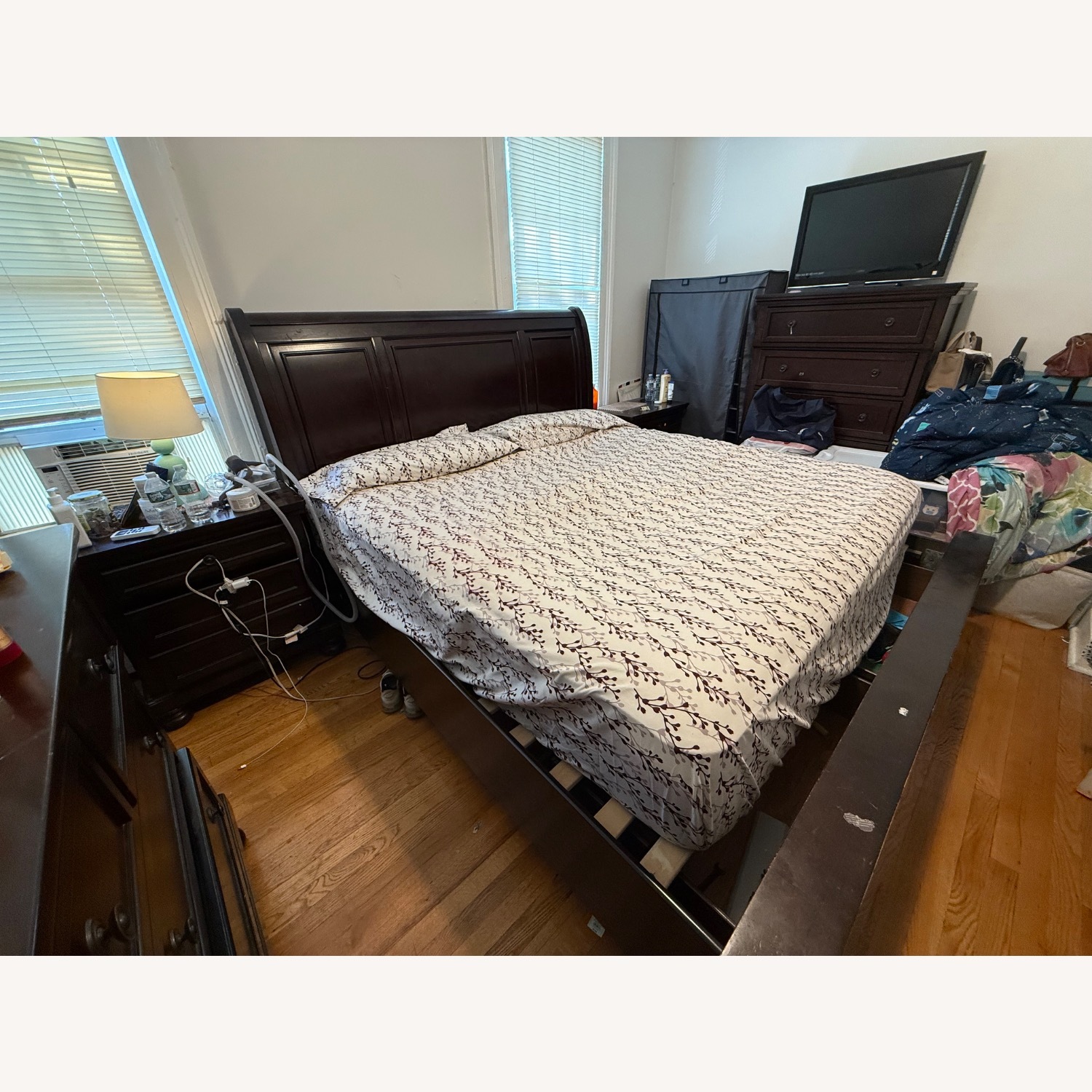 Dark Brown King Bed - image-2