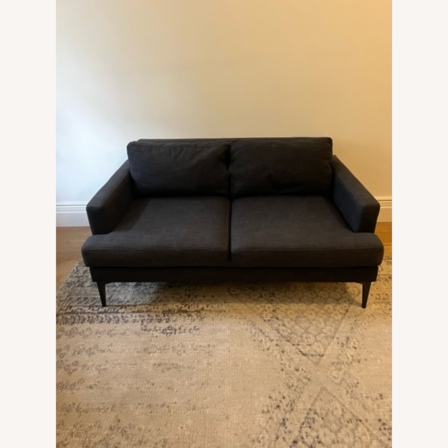 West Elm Andes Loveseat (Linen, Indigo, Dark Pewter) - image-2