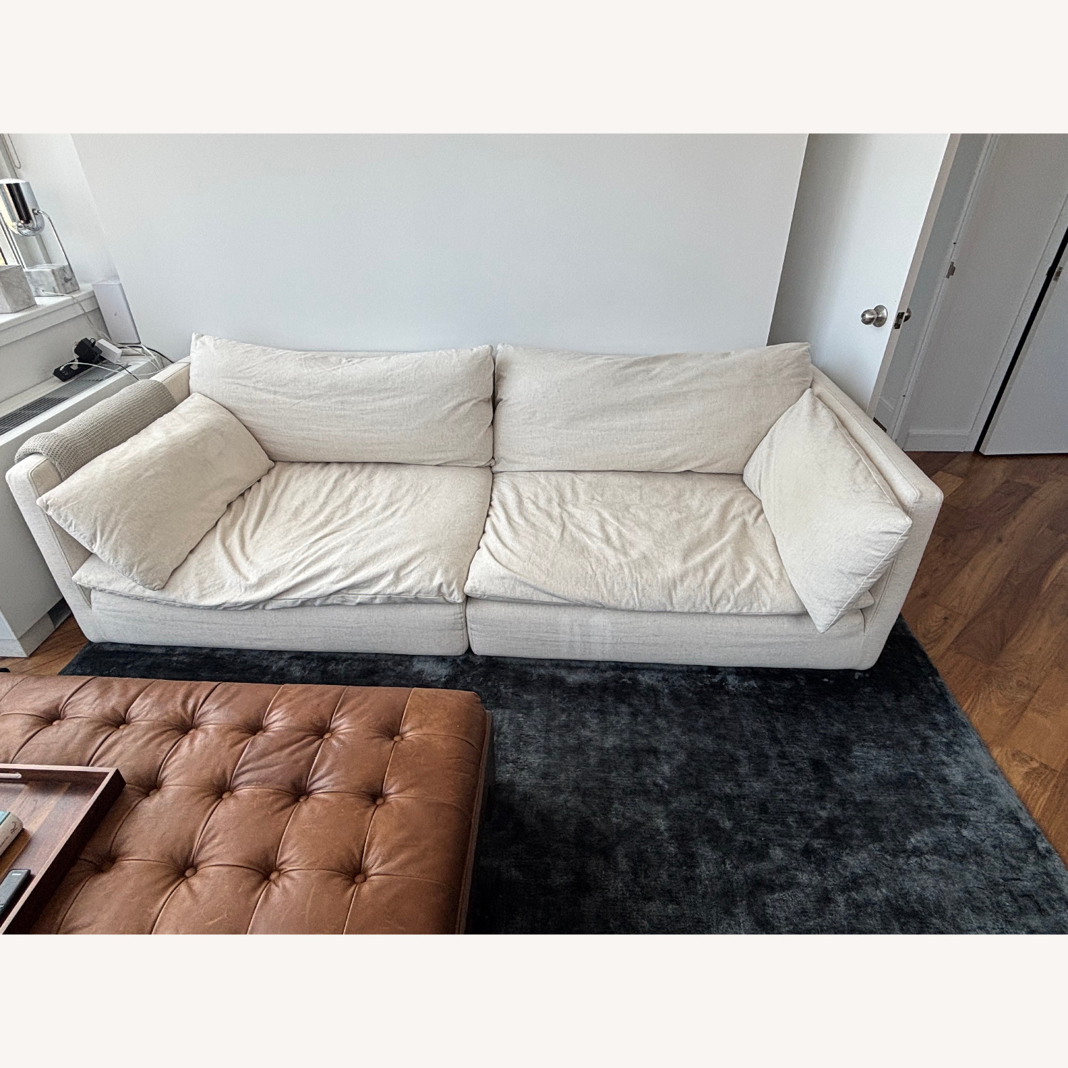 Crate & Barrel Unwind Slipcovered 92" Sofa - image-2