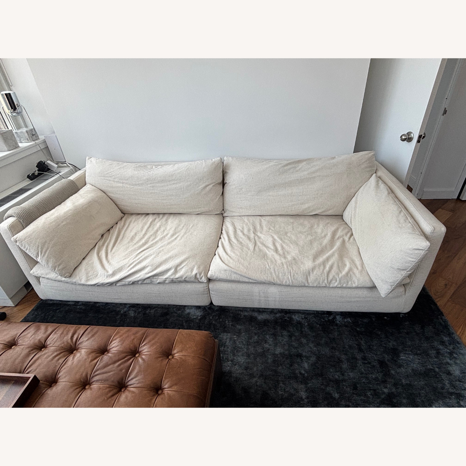 Crate & Barrel Unwind Slipcovered 92" Sofa - image-3