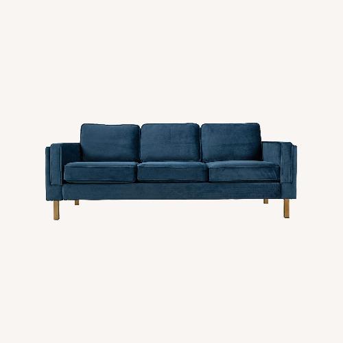 Used Velvet Blue Couch for sale on AptDeco