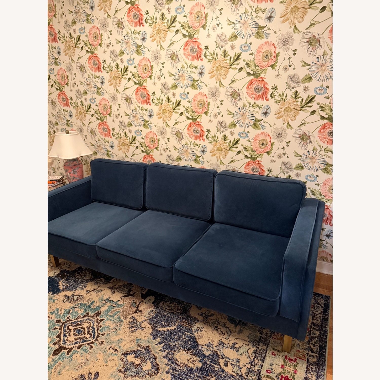 Velvet Blue Couch - image-3