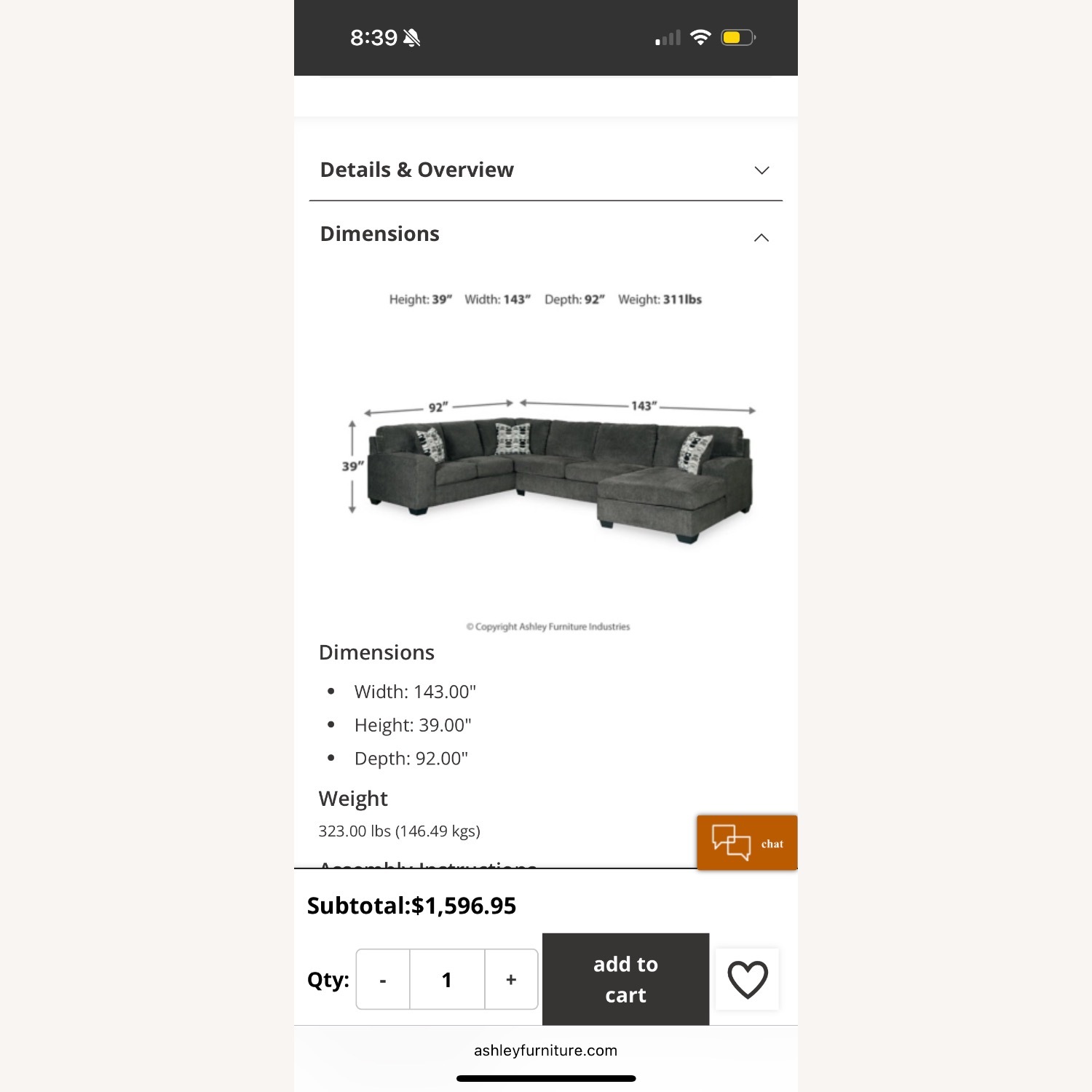 Ashley Furniture Ballinasloe 3-Piece Sectional with Chaise - image-5