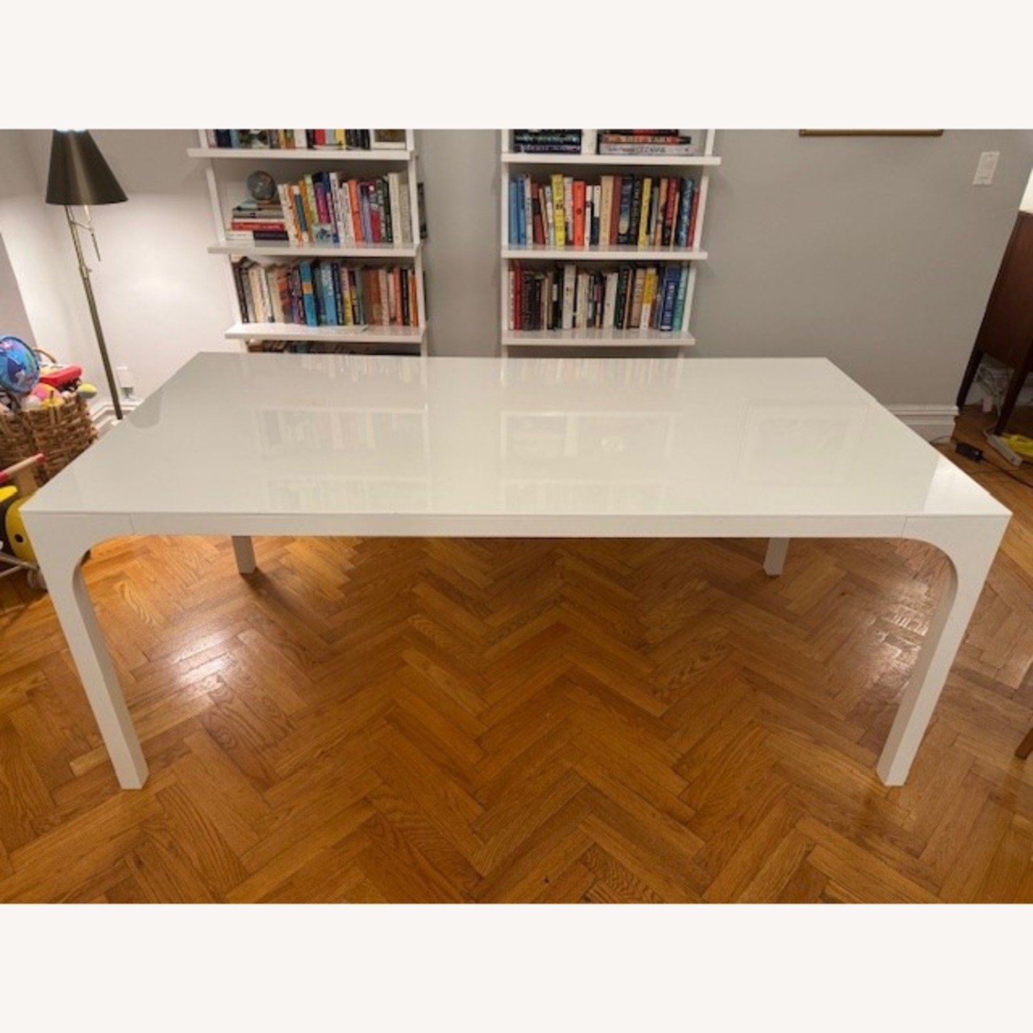 CB2 Aqua Virgo 72" Rectangular White Dining Table - image-1