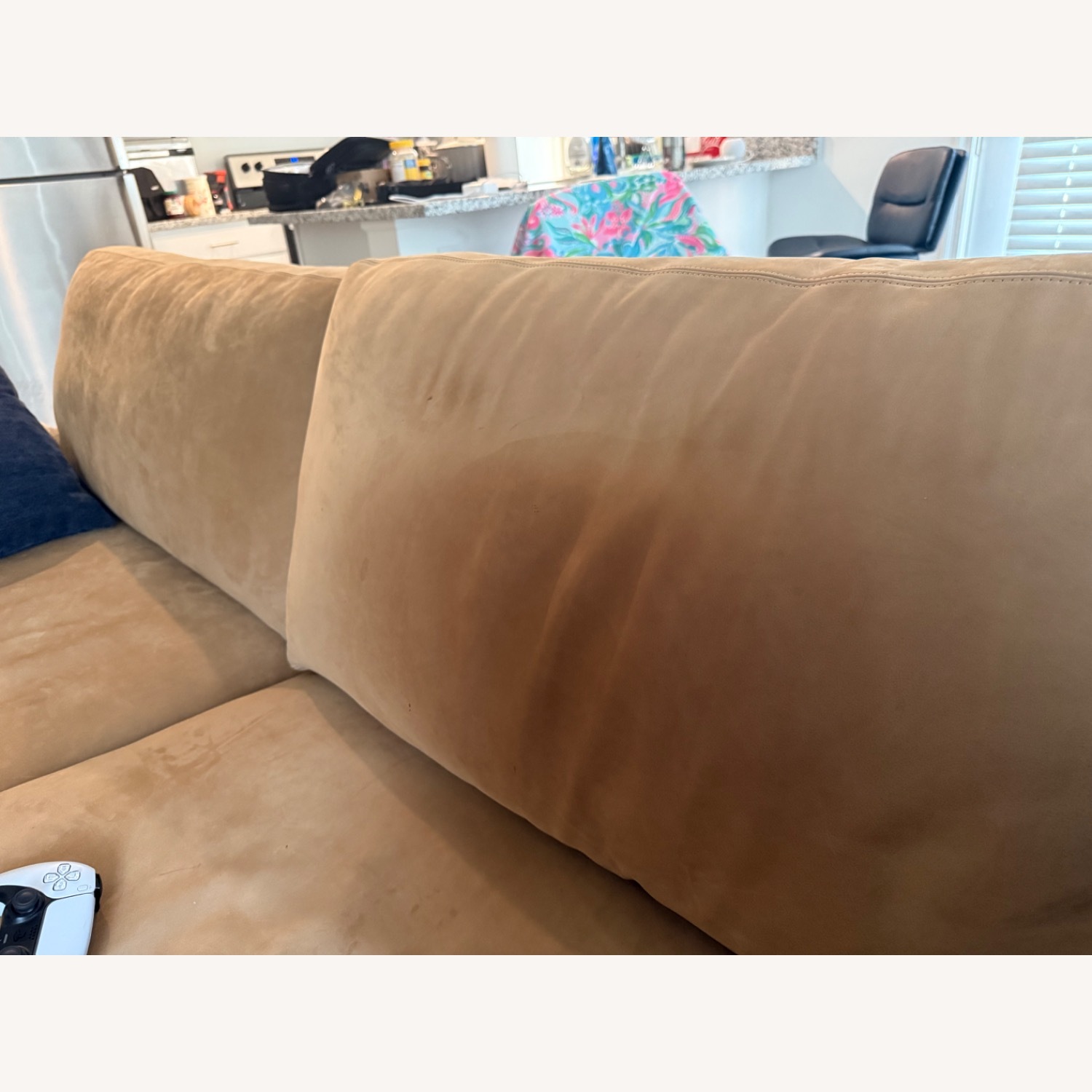 Pottery Barn Camel Leather Turner Sectional - image-6