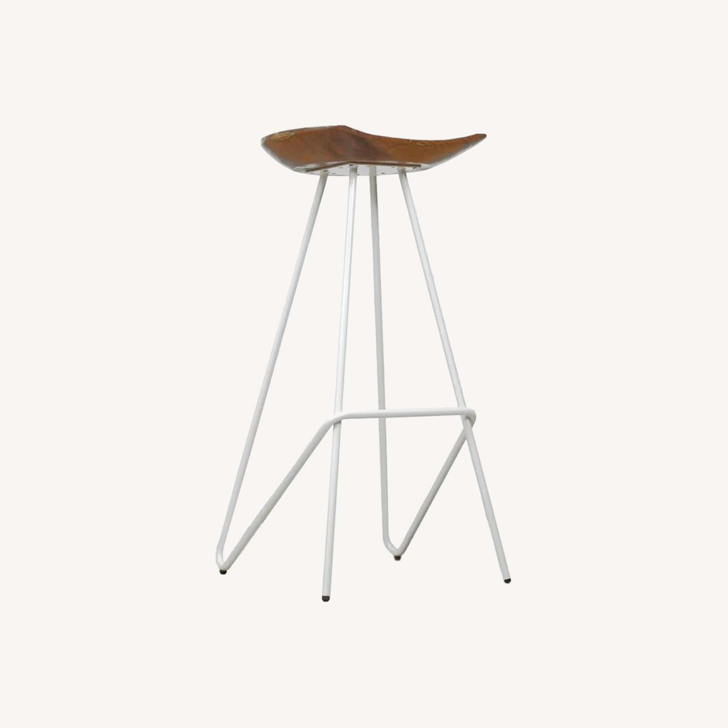 Hand Carved Teak Counter Stools - image-0