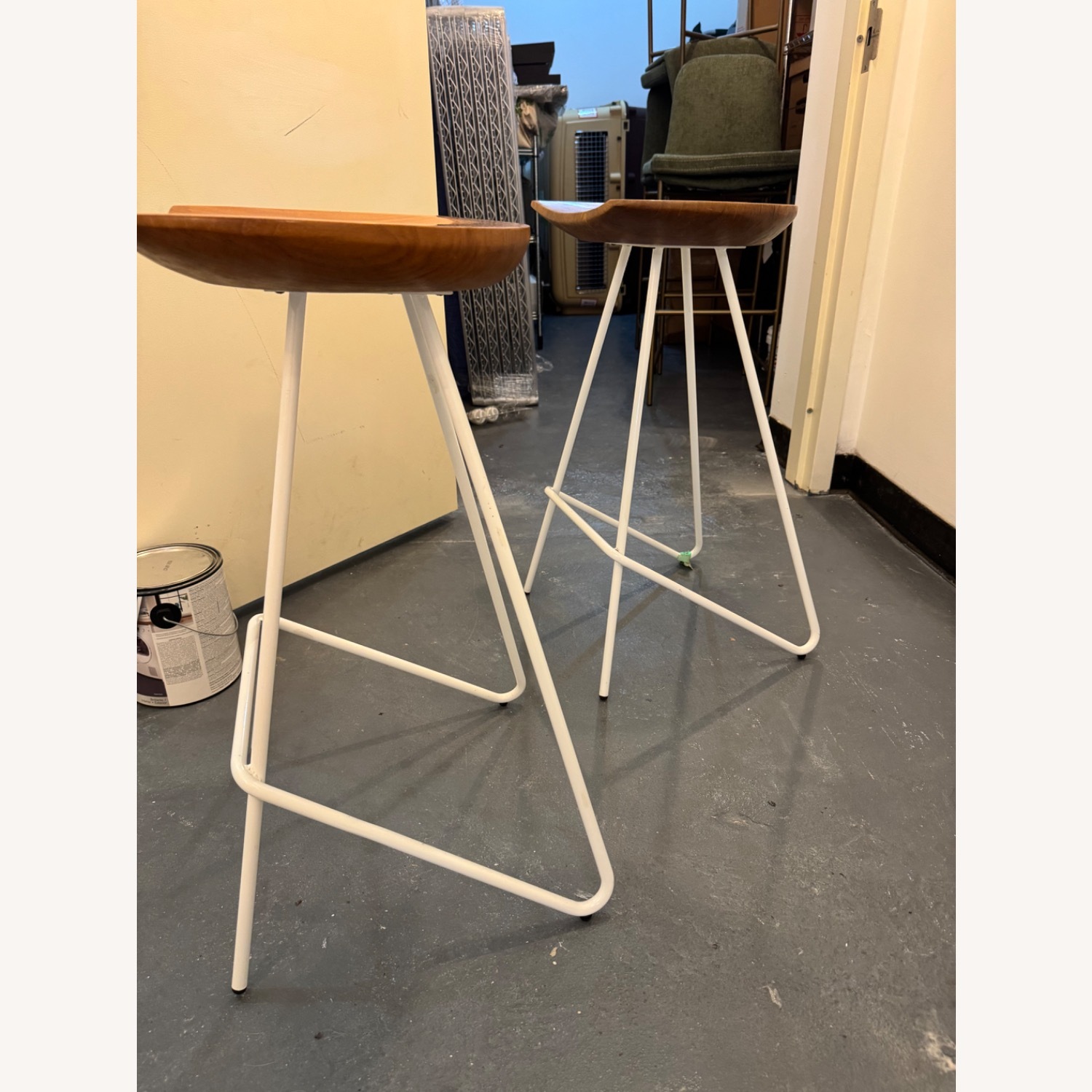 Hand Carved Teak Counter Stools - image-4