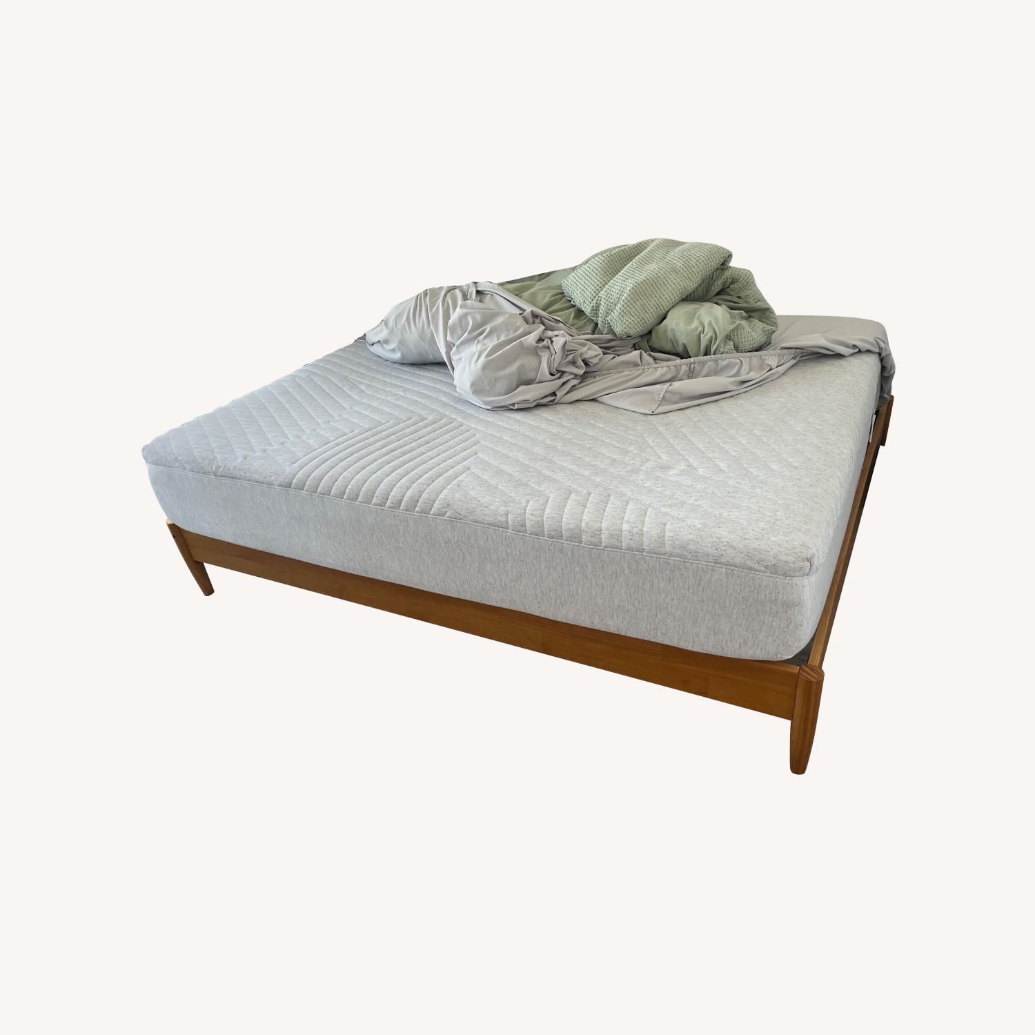 Midcentury Wood Bedframe - image-0