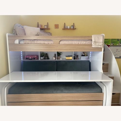 Used Multimo Bunk Bed White and Wooden for sale on AptDeco