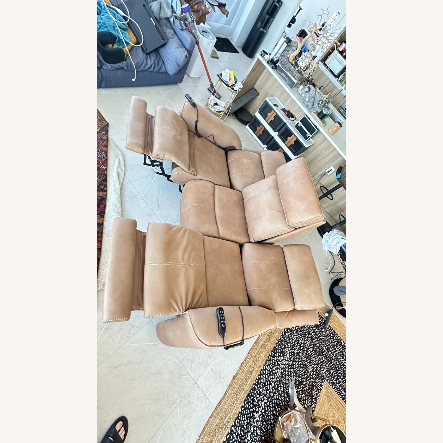 Living Spaces Power Zero Gravity Reclining Sofa - image-2