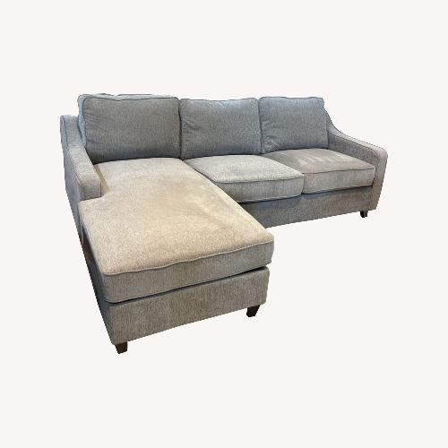 Used Herringbone 3-Seat W Chaise Sectional for sale on AptDeco