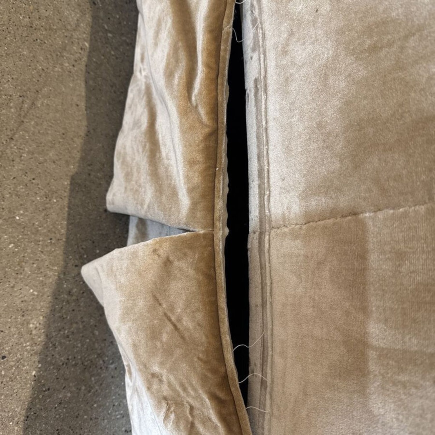 Custom Velvet Down Filled Sofa Gold - image-8