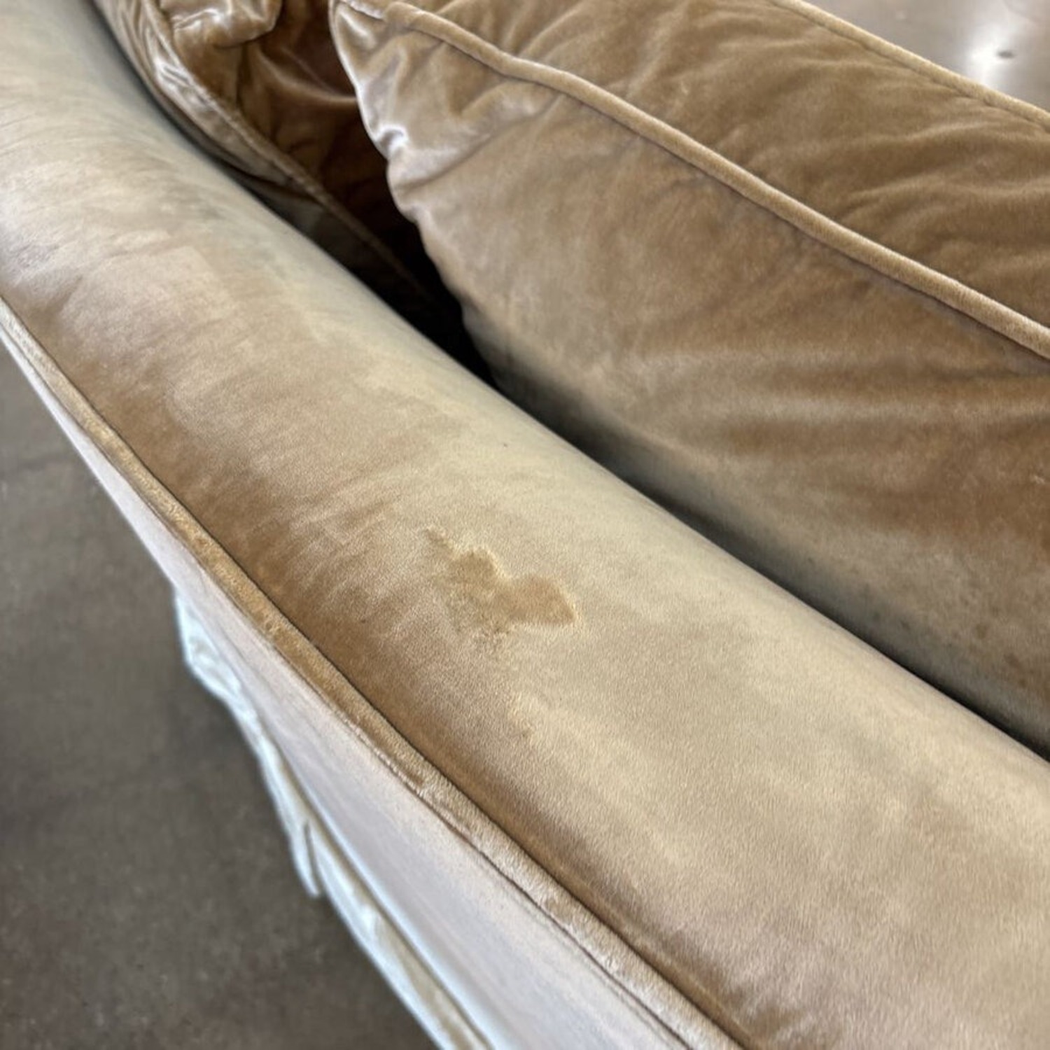 Custom Velvet Down Filled Sofa Gold - image-6
