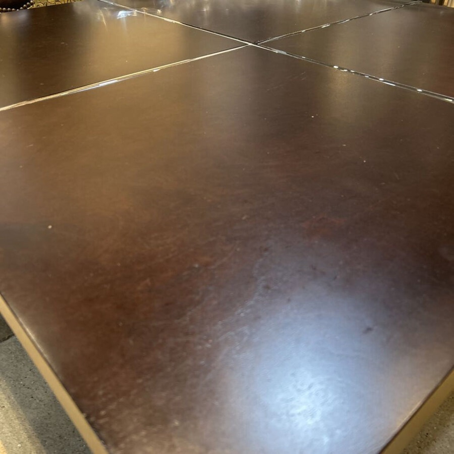 Modern Metal & Wood Square Coffee Table - image-5