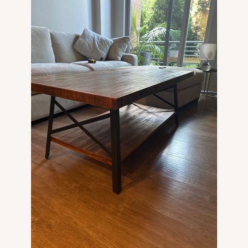 Used Wood and Metal Coffee Table  for sale on AptDeco