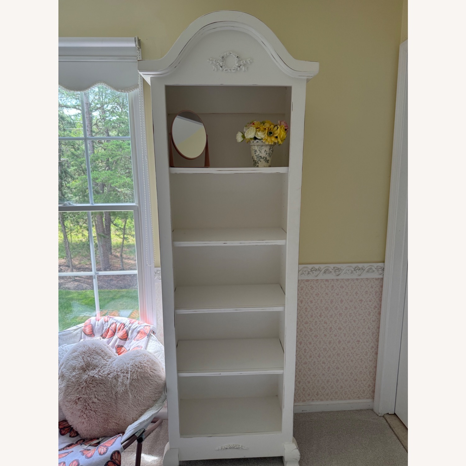 White Wood Bookshelf - image-1