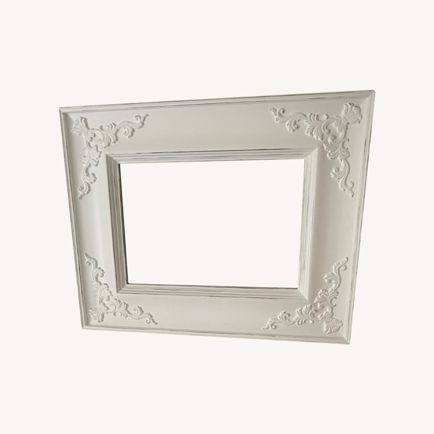 White Wood Mirror - image-0