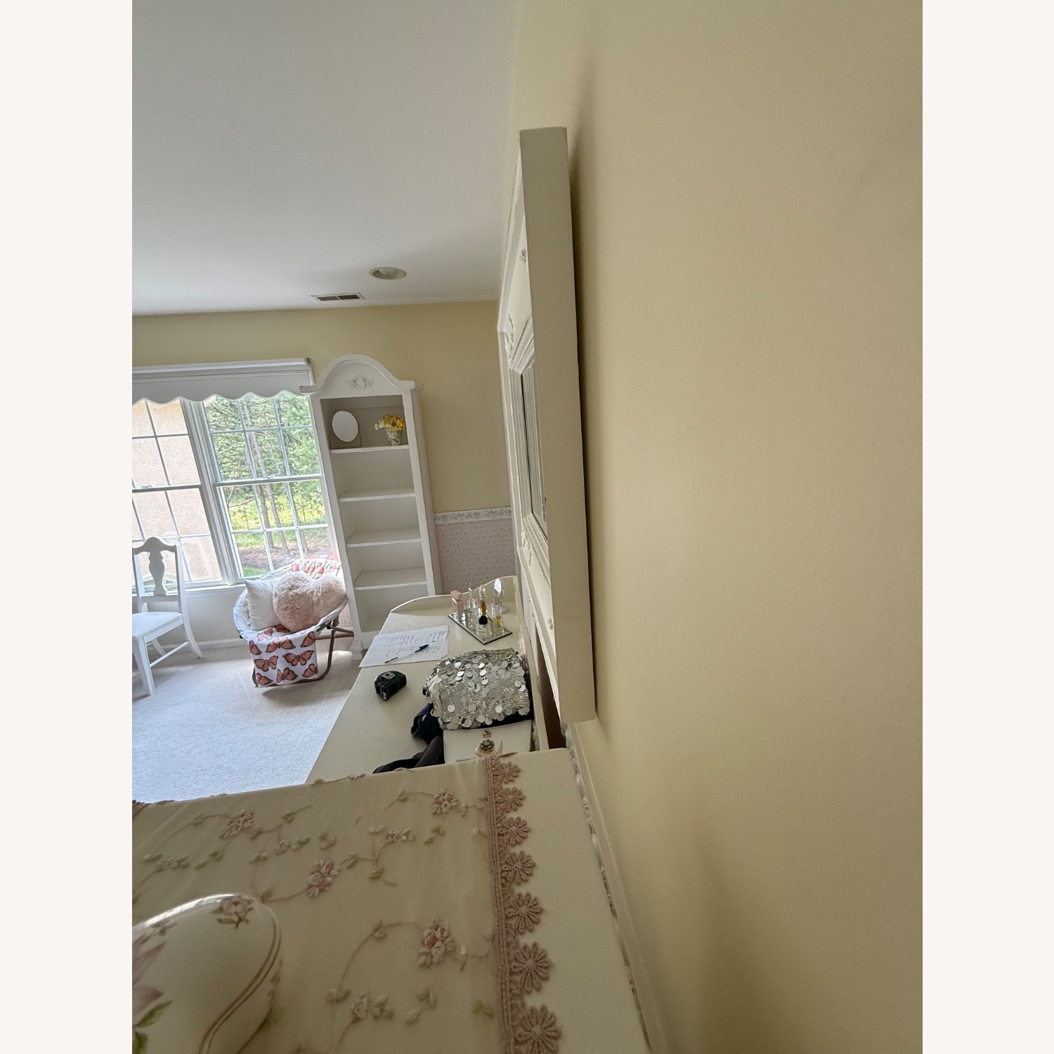 White Wood Mirror - image-3