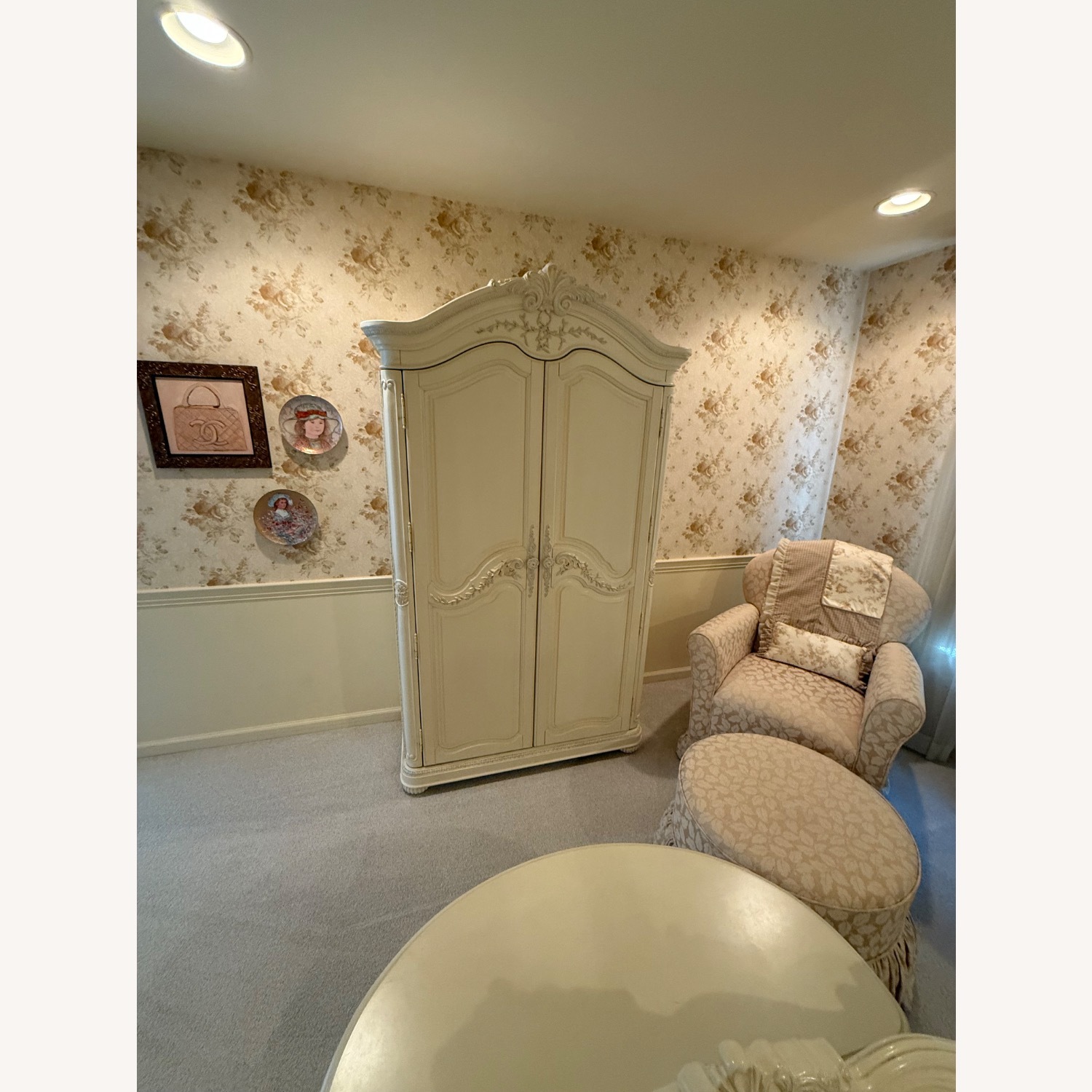 Natural Color Wood Armoire - image-2