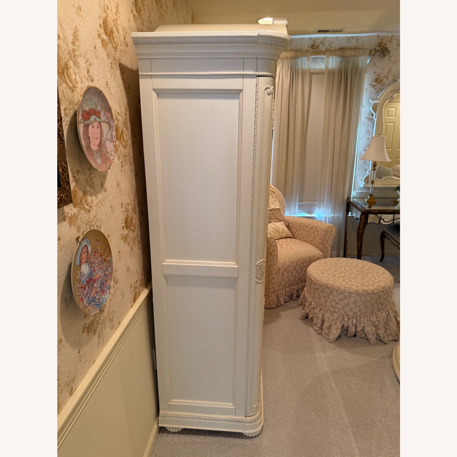 Natural Color Wood Armoire - image-3