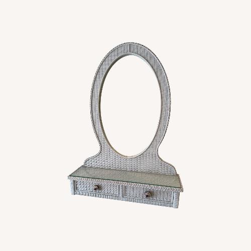 Used Wicker Mirror with Drawers  for sale on AptDeco