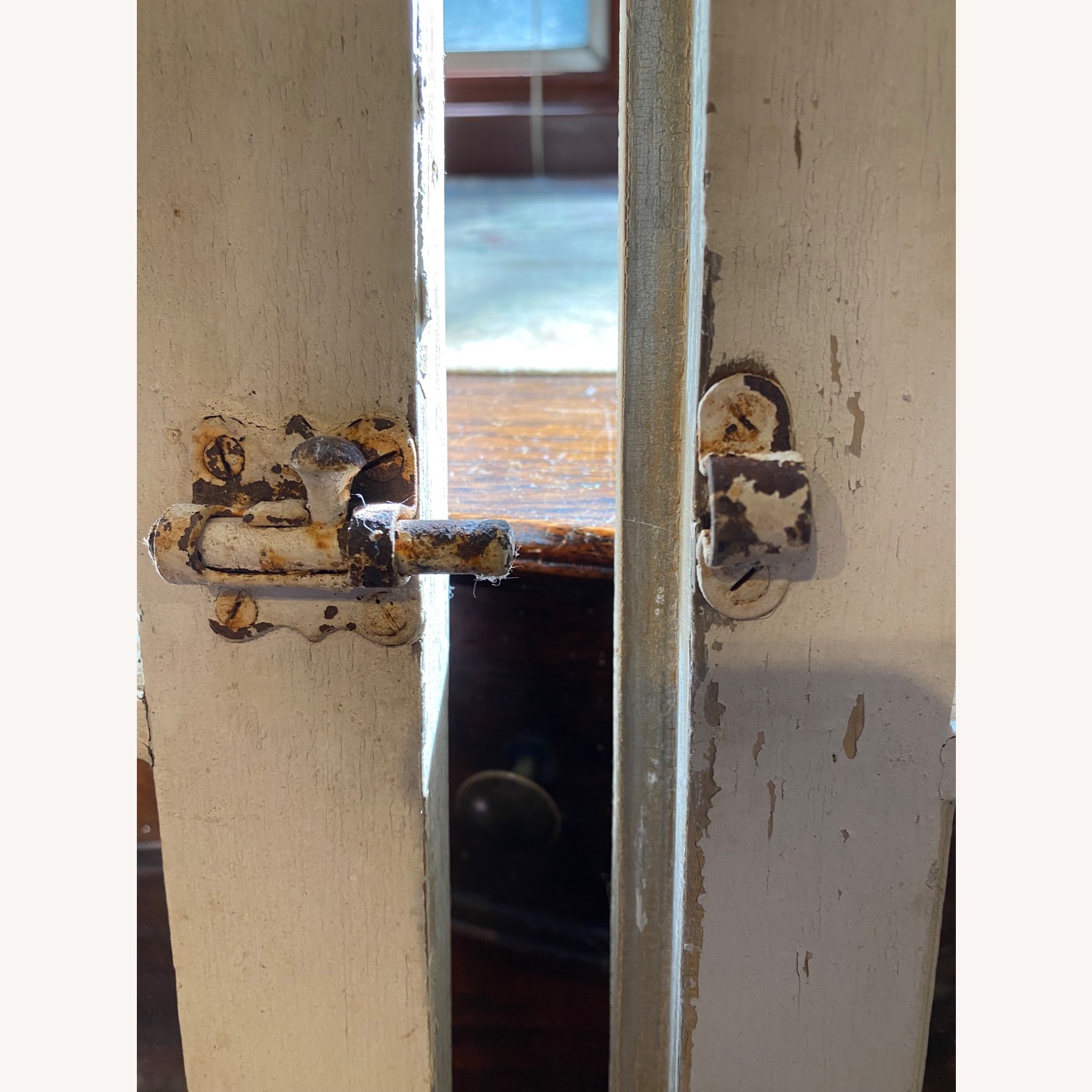 Set Antique Picture Frame Cabinet Windows Chic - image-4