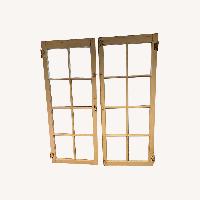 Set Antique Picture Frame Cabinet Windows Chic