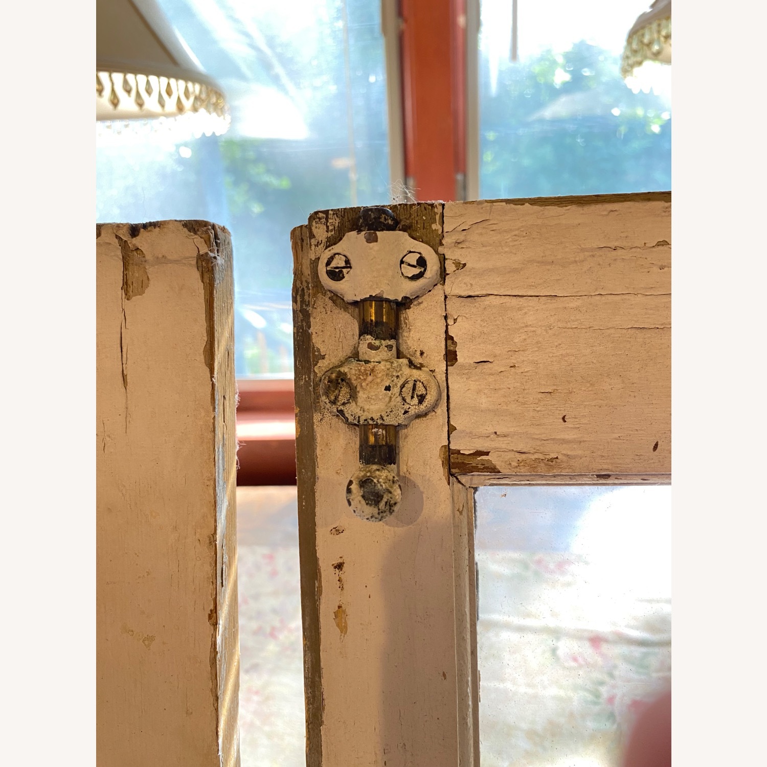 Set Antique Picture Frame Cabinet Windows Chic - image-3