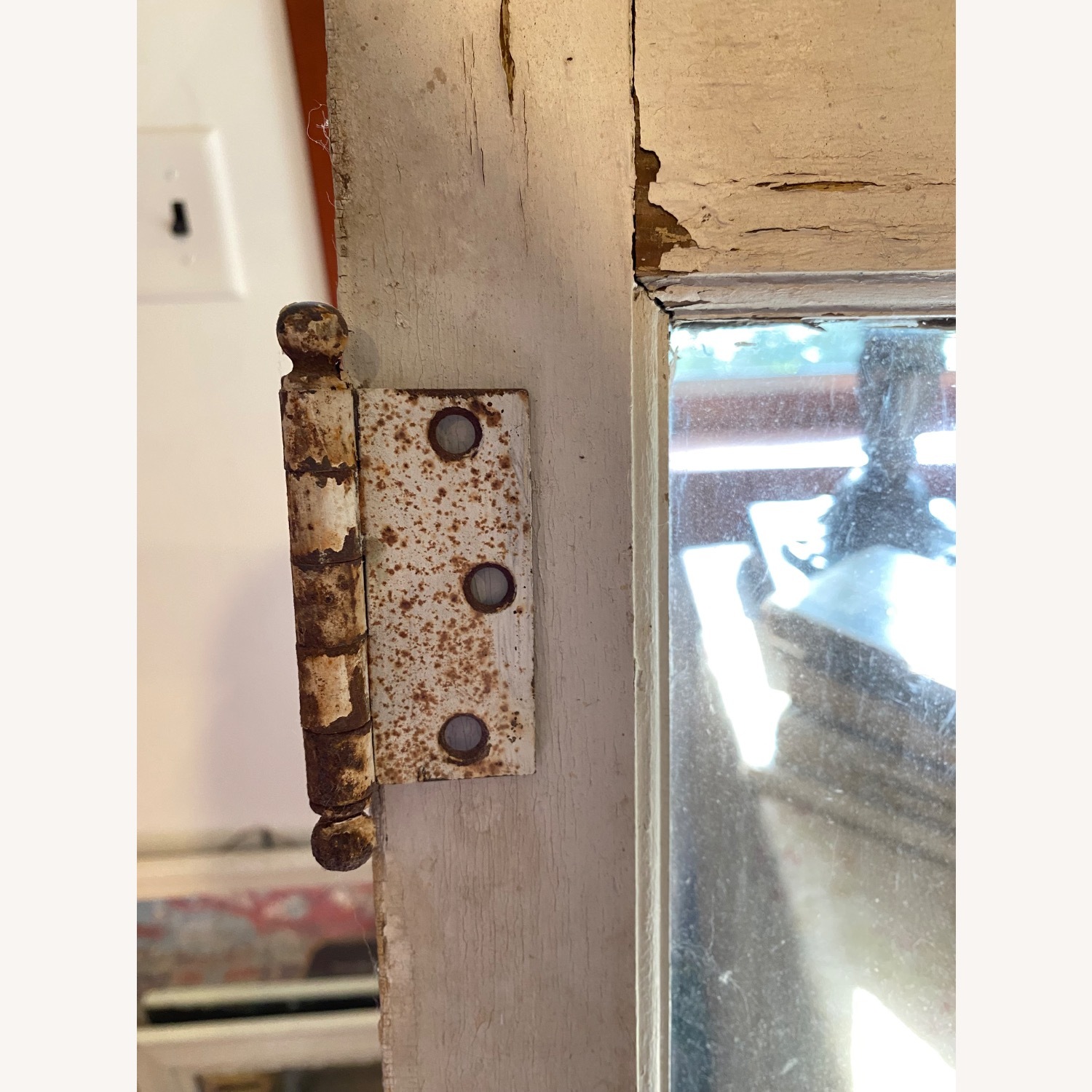 Set Antique Picture Frame Cabinet Windows Chic - image-5