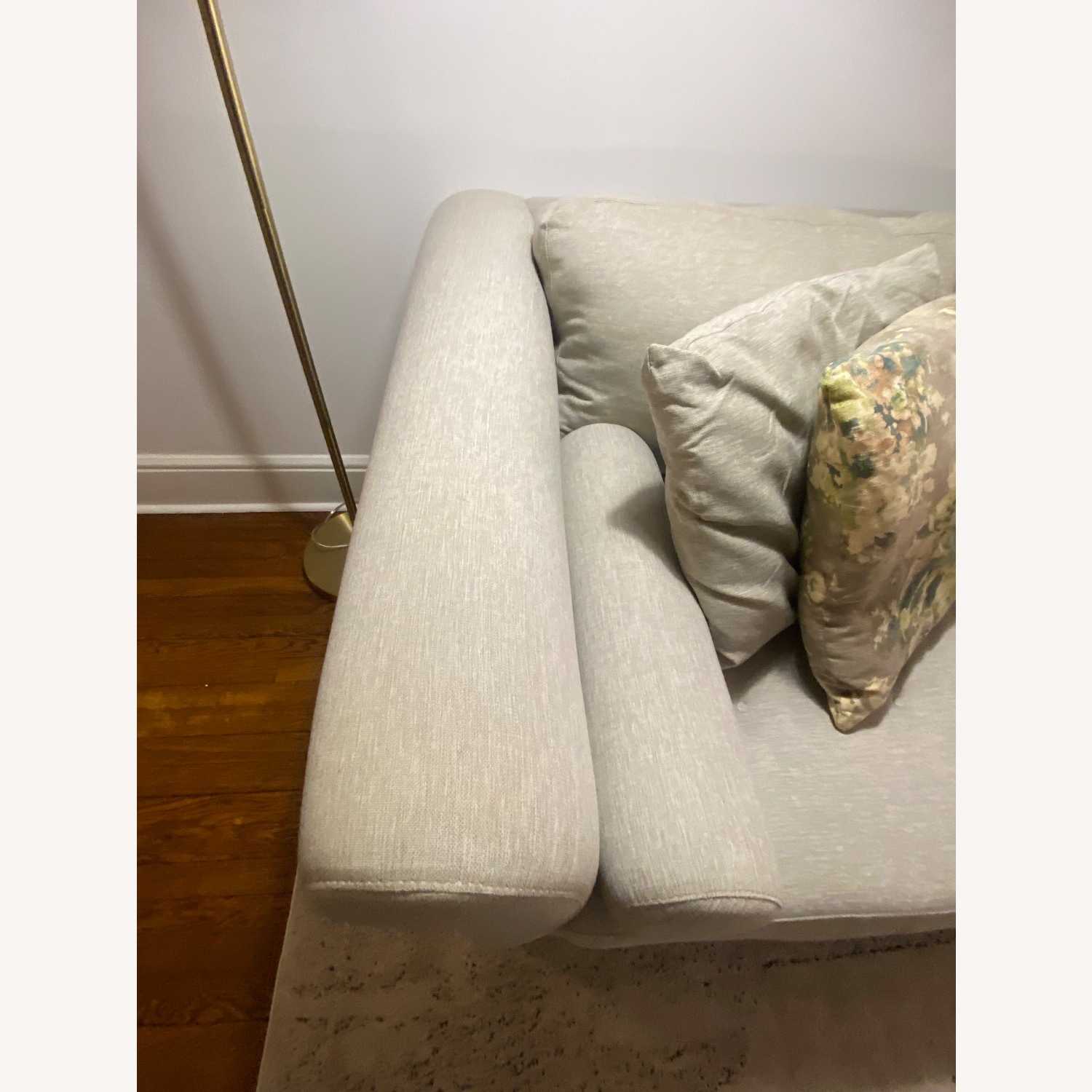 Raymour & Flanigan Light Gray Sofa - image-14